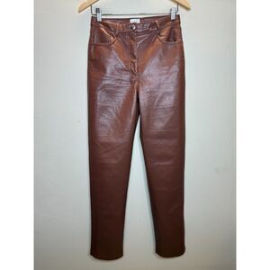 Wilfred Women's FVL4-60102-11 Size Small Brown Vegan Leather Melina Pants